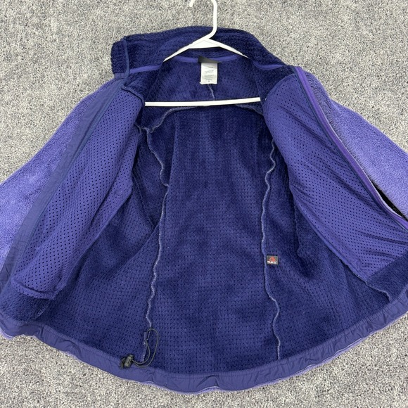 Patagonia Jacket Womens Medium Purple Long Sleeve Zip Up Fleece Logo Outdoor - Picture 8 of 11